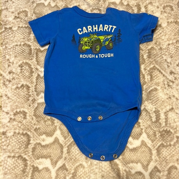 Size 9 Month Infant Carhartt Rough & Tough Quad Onesie EUC - Picture 3 of 7